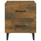 vidaXL Comodino Rovere Fumo 40x35x47,5 cm