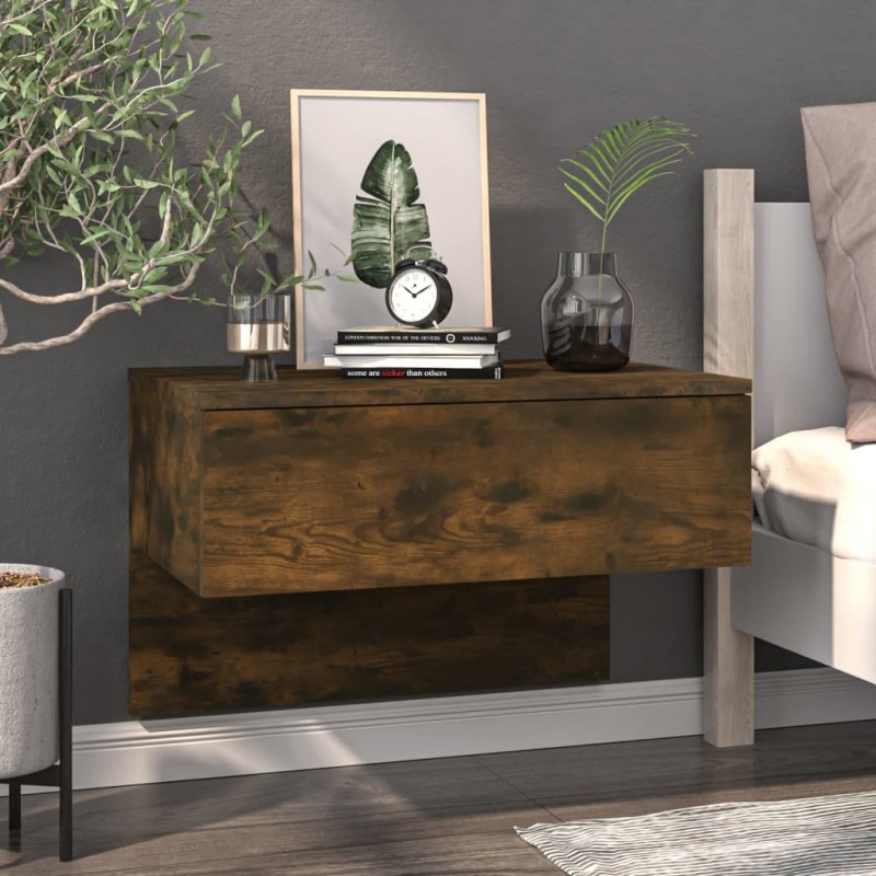 vidaXL Comodino a Muro Rovere Fumo vidaXL Comodino a Muro Rovere Fumo