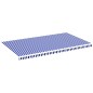Tessuto di Ricambio per Tenda da Sole Blu e Bianco 6x3,5 m Tessuto di Ricambio per Tenda da Sole Blu e Bianco 6x3,5 m