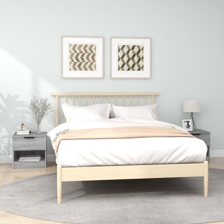 vidaXL Comodini 2pz Grigio Sonoma in Legno Multistrato