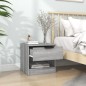 vidaXL Comodini 2pz Grigio Sonoma in Legno Multistrato