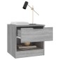 vidaXL Comodini 2pz Grigio Sonoma in Legno Multistrato