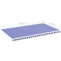 Tessuto di Ricambio per Tenda da Sole Blu e Bianco 6x3,5 m Tessuto di Ricambio per Tenda da Sole Blu e Bianco 6x3,5 m
