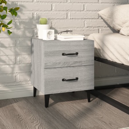 vidaXL Comodino Grigio Sonoma 40x35x47,5 cm