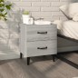 vidaXL Comodino Grigio Sonoma 40x35x47,5 cm