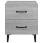 vidaXL Comodino Grigio Sonoma 40x35x47,5 cm