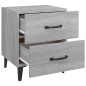 vidaXL Comodino Grigio Sonoma 40x35x47,5 cm