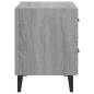 vidaXL Comodino Grigio Sonoma 40x35x47,5 cm