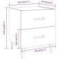 vidaXL Comodino Grigio Sonoma 40x35x47,5 cm