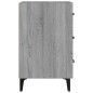 vidaXL Comodino Grigio Sonoma 40x40x66 cm in Legno Multistrato vidaXL Comodino Grigio Sonoma 40x40x66 cm in Legno Multistrato