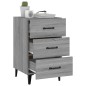 vidaXL Comodino Grigio Sonoma 40x40x66 cm in Legno Multistrato vidaXL Comodino Grigio Sonoma 40x40x66 cm in Legno Multistrato