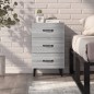 vidaXL Comodino Grigio Sonoma 40x40x66 cm in Legno Multistrato vidaXL Comodino Grigio Sonoma 40x40x66 cm in Legno Multistrato