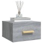 vidaXL Comodini a Muro 2 pz Grigio Sonoma 35x35x20 cm