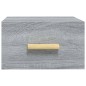 vidaXL Comodini a Muro 2 pz Grigio Sonoma 35x35x20 cm