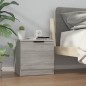 vidaXL Comodino 2 pz Grigio Sonoma 40x39x40 cm