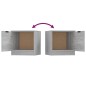 vidaXL Comodino 2 pz Grigio Sonoma 40x39x40 cm