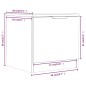 vidaXL Comodino 2 pz Grigio Sonoma 40x39x40 cm