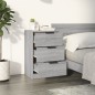 vidaXL Comodino Grigio Sonoma 40x36x65 cm vidaXL Comodino Grigio Sonoma 40x36x65 cm