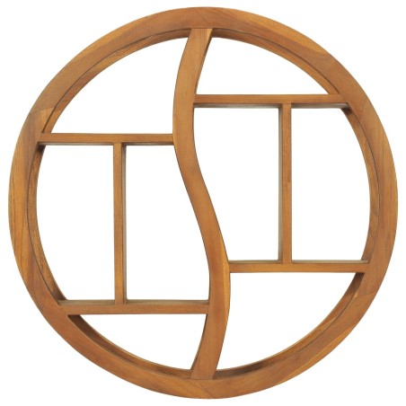 Mensola Yin Yang 60x15x60 cm in Legno Massello di Teak