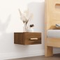 vidaXL Comodino a Muro Rovere Marrone 35x35x20 cm vidaXL Comodino a Muro Rovere Marrone 35x35x20 cm