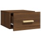 vidaXL Comodino a Muro Rovere Marrone 35x35x20 cm vidaXL Comodino a Muro Rovere Marrone 35x35x20 cm