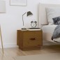 vidaXL Comodino Miele 40x34x35 cm in Legno Massello di Pino