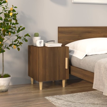 vidaXL Comodino Rovere Marrone in Legno Multistrato