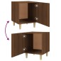vidaXL Comodino Rovere Marrone in Legno Multistrato vidaXL Comodino Rovere Marrone in Legno Multistrato