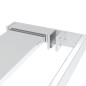 Parete Doccia con Mensola Cromo 115x195cm Vetro ESG e Alluminio Parete Doccia con Mensola Cromo 115x195cm Vetro ESG e Alluminio