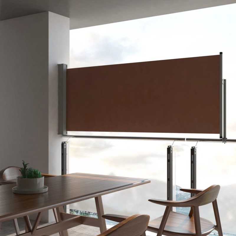Tenda Laterale Retrattile per Patio 100x300 cm Marrone Tenda Laterale Retrattile per Patio 100x300 cm Marrone
