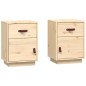 vidaXL Comodini 2 pz 40x34x55 cm in Legno Massello di Pino