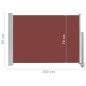 Tenda Laterale Retrattile per Patio 80x300 cm Marrone Tenda Laterale Retrattile per Patio 80x300 cm Marrone