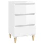 vidaXL Comodino Bianco Lucido 40x35x70 cm in Legno Multistrato vidaXL Comodino Bianco Lucido 40x35x70 cm in Legno Multistrato