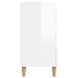 vidaXL Comodino Bianco Lucido 40x35x70 cm in Legno Multistrato vidaXL Comodino Bianco Lucido 40x35x70 cm in Legno Multistrato