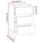 vidaXL Comodino Bianco Lucido 40x35x70 cm in Legno Multistrato vidaXL Comodino Bianco Lucido 40x35x70 cm in Legno Multistrato