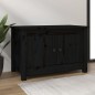Scarpiera Nera 70x38x45,5 cm in Legno Massello di Pino Scarpiera Nera 70x38x45,5 cm in Legno Massello di Pino