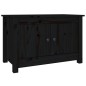 Scarpiera Nera 70x38x45,5 cm in Legno Massello di Pino Scarpiera Nera 70x38x45,5 cm in Legno Massello di Pino