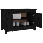 Scarpiera Nera 70x38x45,5 cm in Legno Massello di Pino Scarpiera Nera 70x38x45,5 cm in Legno Massello di Pino
