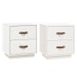 vidaXL Comodini Bianchi 2 pz 40x34x45 cm in Legno Massello di Pino vidaXL Comodini Bianchi 2 pz 40x34x45 cm in Legno Massello di Pino