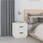 vidaXL Comodini Bianchi 2 pz 40x34x45 cm in Legno Massello di Pino vidaXL Comodini Bianchi 2 pz 40x34x45 cm in Legno Massello di Pino