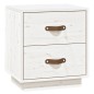 vidaXL Comodini Bianchi 2 pz 40x34x45 cm in Legno Massello di Pino vidaXL Comodini Bianchi 2 pz 40x34x45 cm in Legno Massello di Pino