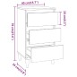 vidaXL Comodino Rovere Fumo 40x35x70 cm Legno Multistrato vidaXL Comodino Rovere Fumo 40x35x70 cm Legno Multistrato