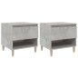 vidaXL Comodini 2 pz Grigio Cemento 50x46x50 cm in Legno Multistrato