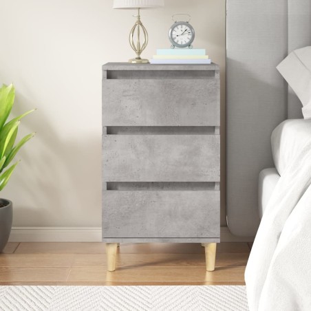 vidaXL Comodino Grigio Cemento 40x35x70 cm in Legno Multistrato