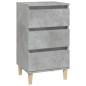 vidaXL Comodino Grigio Cemento 40x35x70 cm in Legno Multistrato vidaXL Comodino Grigio Cemento 40x35x70 cm in Legno Multistrato
