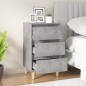 vidaXL Comodino Grigio Cemento 40x35x70 cm in Legno Multistrato vidaXL Comodino Grigio Cemento 40x35x70 cm in Legno Multistrato