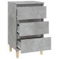 vidaXL Comodino Grigio Cemento 40x35x70 cm in Legno Multistrato vidaXL Comodino Grigio Cemento 40x35x70 cm in Legno Multistrato