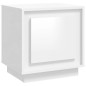 vidaXL Comodino Bianco Lucido 44x35x45 cm in Legno Multistrato vidaXL Comodino Bianco Lucido 44x35x45 cm in Legno Multistrato