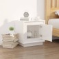 vidaXL Comodino Bianco Lucido 44x35x45 cm in Legno Multistrato vidaXL Comodino Bianco Lucido 44x35x45 cm in Legno Multistrato
