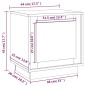 vidaXL Comodino Bianco Lucido 44x35x45 cm in Legno Multistrato vidaXL Comodino Bianco Lucido 44x35x45 cm in Legno Multistrato
